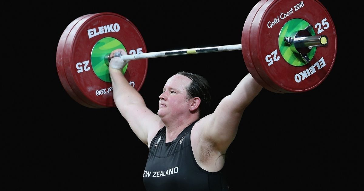 Laurel Hubbard of New Zealand, a man who identifies as a woman, competes in the women's 90kg final of the Gold Coast Commonwealth Games at the Carrara Sports and Leisure Centre in Gold Coast, Australia, on April 9, 2018.