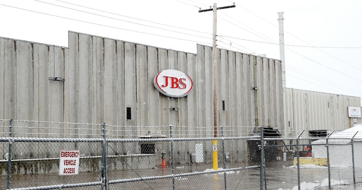 The JBS meatpacking plant in Greeley, Colorado, was temporarily closed in April 2020 during the coronavirus pandemic.