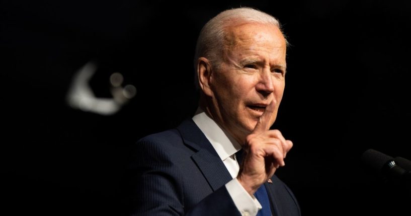 President Joe Biden speaks at a rally during commemorations of the 100th anniversary of the Tulsa Race Massacre on June 1, 2021, in Tulsa, Oklahoma.