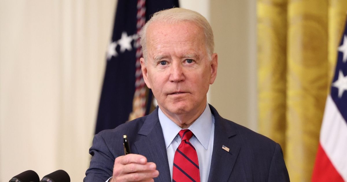 President Joe Biden delivers remarks on the Senate's bipartisan infrastructure deal at the White House on Thursday in Washington, D.C.