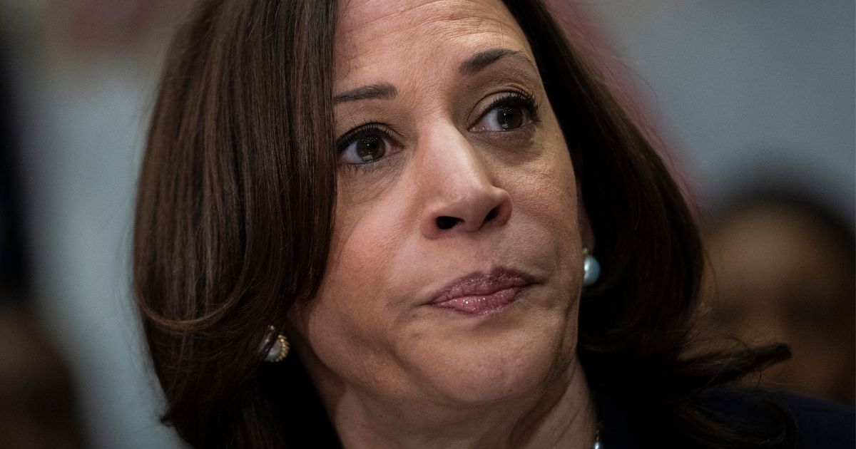 Vice President Kamala Harris meets with Democratic members of the Texas Legislature in the Roosevelt Room of the White House in Washington on Wednesday.
