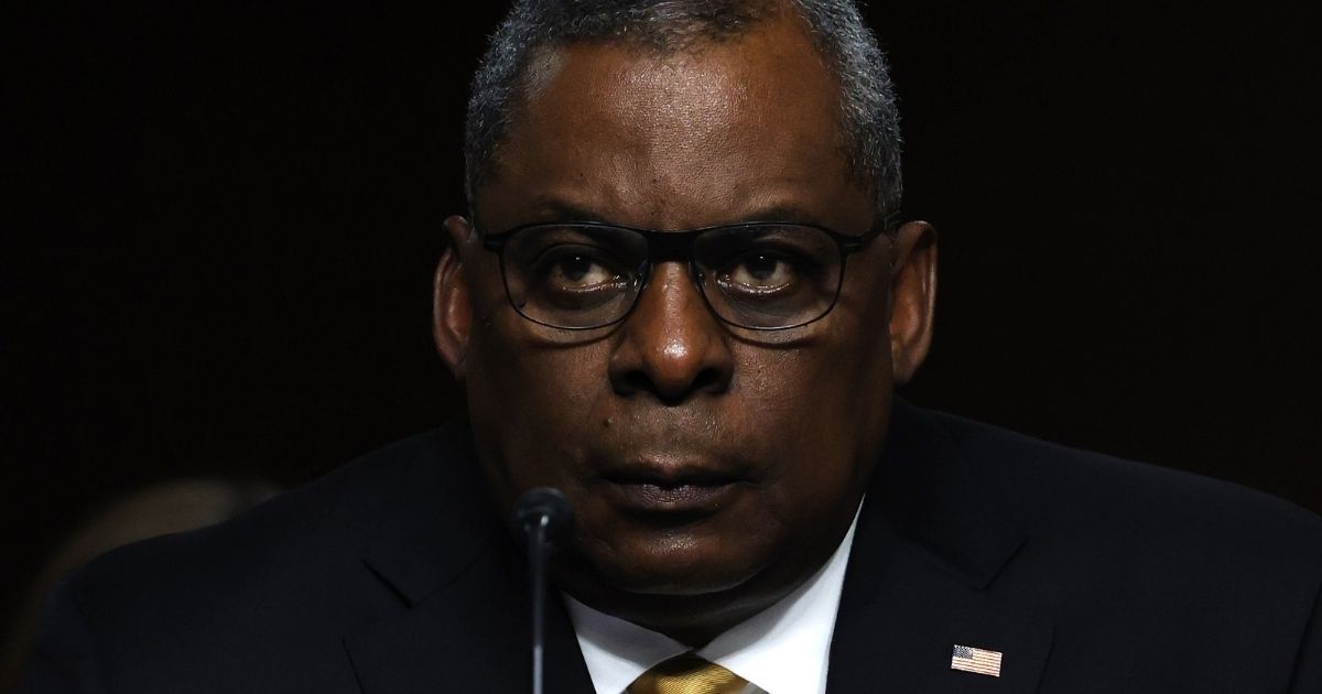 Secretary of Defense Lloyd Austin listens during a Senate Armed Services Committee hearing on Capitol Hill in Washington on Thursday.
