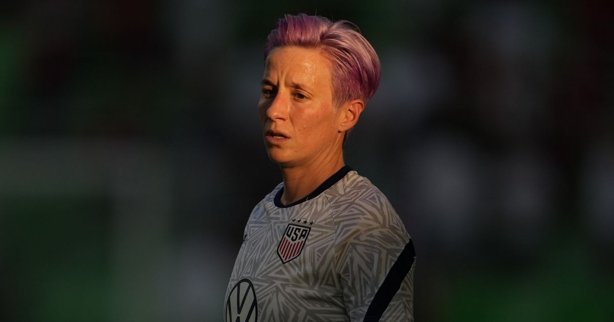 Megan Rapinoe of the United States women's national soccer team warms up before a game against Nigeria on June 16, 2021, in Austin, Texas.