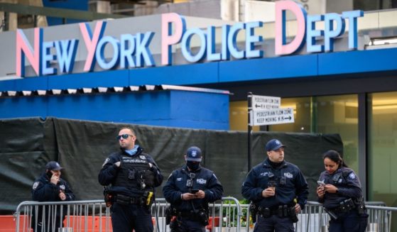 New York Police Department officers in New York on May 9, 2021.