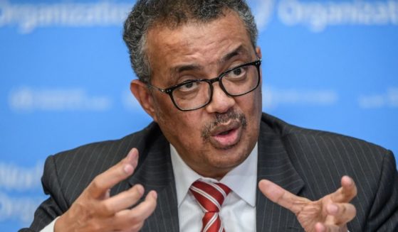 Tedros Adhanom Ghebreyesus, the director-general of the World Health Organization, speaks at the WHO headquarters in Geneva on May 24, 2021.
