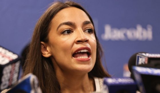 Democratic Rep. Alexandria Ocasio-Cortez of New York speaks during a news conference at Jacobi Hospital in the Bronx borough of New York City on Thursday.