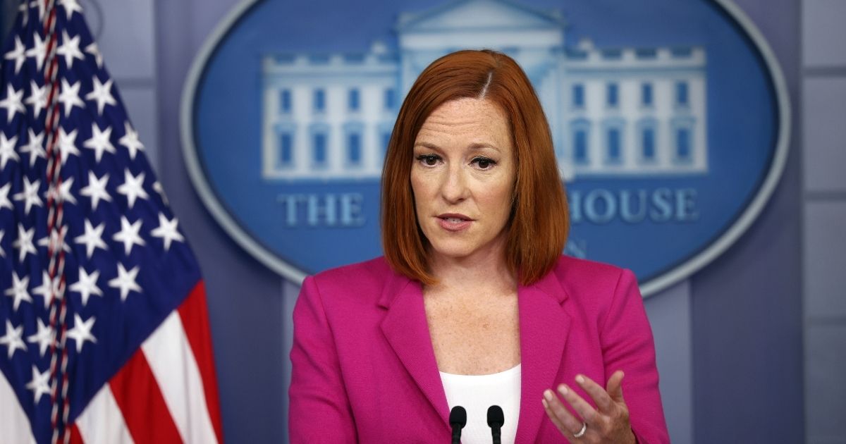 White House press secretary Jen Psaki holds a briefing at the White House on Tuesday in Washington, D.C.