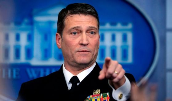 White House physician Dr. Ronny Jackson speaks to reporters during the daily media briefing in the Brady press briefing room at the White House in Washington, D.C.