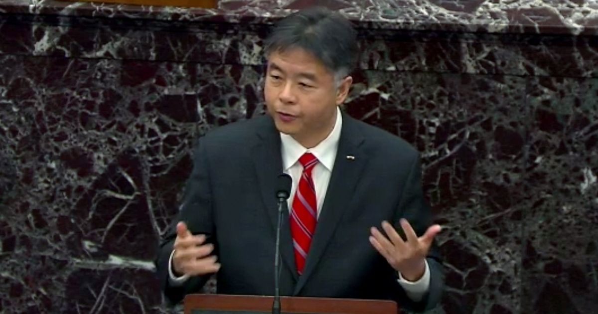 Democratic California Rep. Ted Lieu on the third day of former President Donald Trump's second impeachment trial at the U.S. Capitol on Feb. 11 in Washington, D.C.
