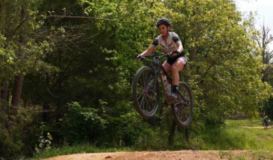 Previously undefeated female mountain bike champion Leia Schneeberger speaks to Fox News' Laura Ingraham about losing the top spot to a transgender competitor.