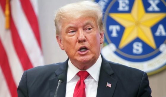 Former President Donald Trump speaks during a border security briefing at the Texas Department of Public Safety Weslaco Regional Office on Wednesday.