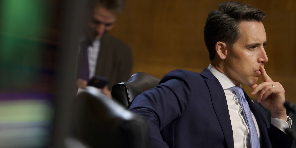 Republican Sen. Josh Hawley of Missouri speaks during a hearing on Capitol Hill on Tuesday in Washington, D.C.