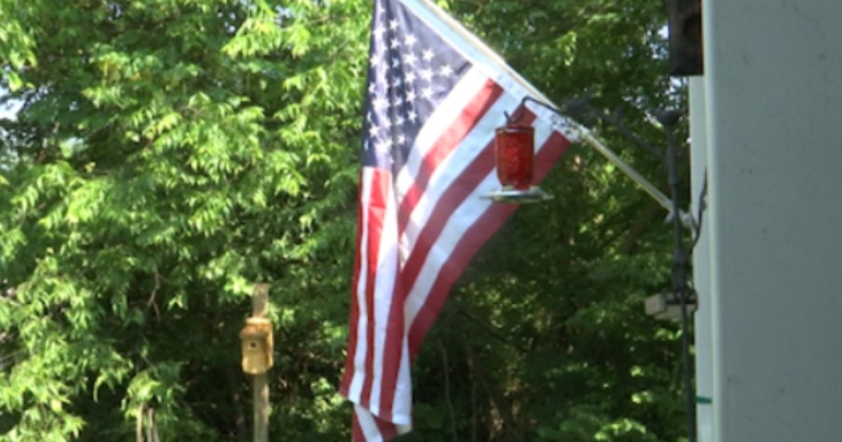 An American flag now waves at the home of Bill Yardley in Knox County, Tennessee.