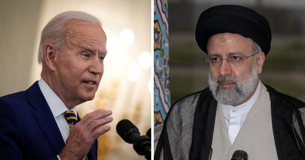 President Joe Biden, left; and Iran's newley electerd president, Ebrahim Raisi, right.