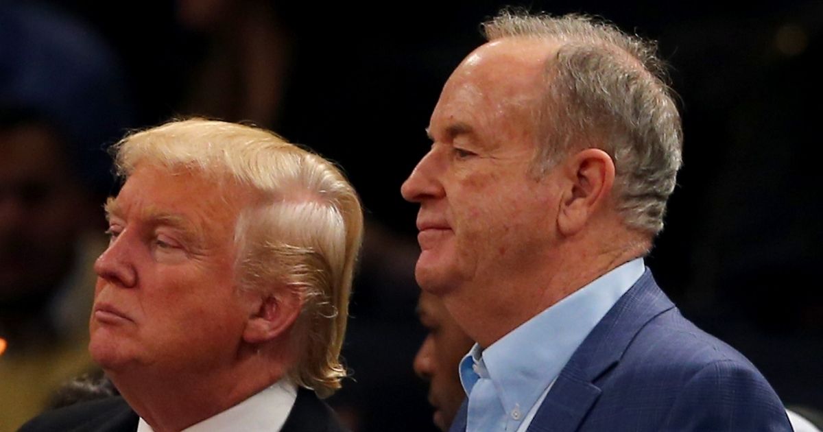 Donald Trump and Bill O'Reilly attend a game between the New York Knicks and the Cleveland Cavaliers at Madison Square Garden in New York City on Nov. 30, 2014.