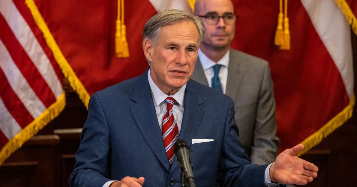 Texas Gov. Greg Abbott speaks during a news conference at the State Capitol in Austin on May 18, 2020.