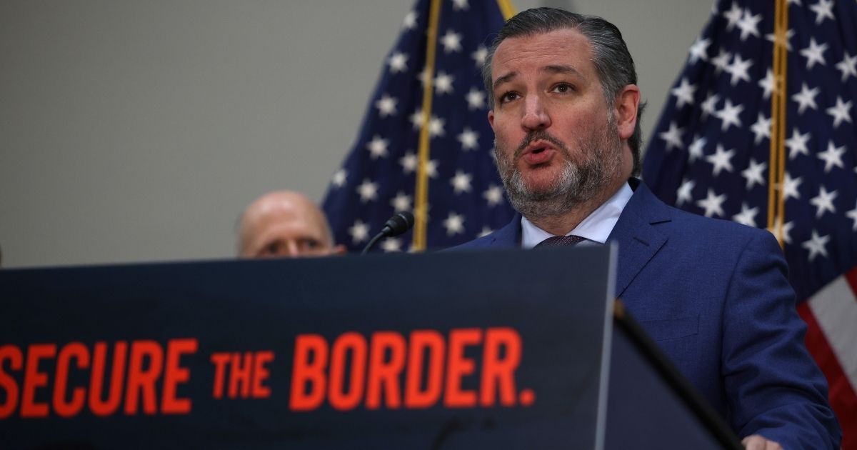 Texas Sen. Ted Cruz speaks during a news conference on the U.S. Southern Border and President Joe Biden’s immigration policies on May 12, in Washington, D.C.