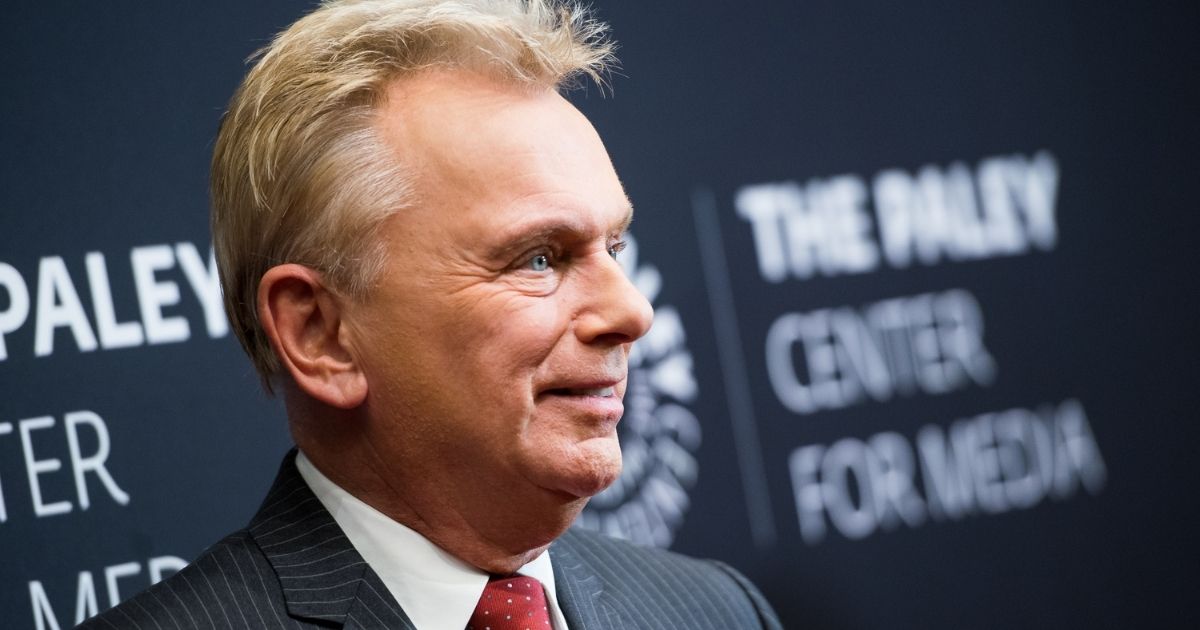 "Wheel of Fortune" host Pat Sajak is pictured in November 2017. On Monday, Sajak announced that his family's dog, Stella, had died.