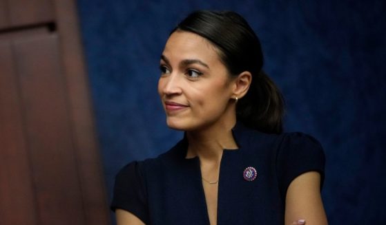 New York Rep. Alexandria Ocasio-Cortez arrives for a discussion about the potential benefits of a Civilian Climate Corps, at the U.S. Capitol on June 23 in Washington, D.C.