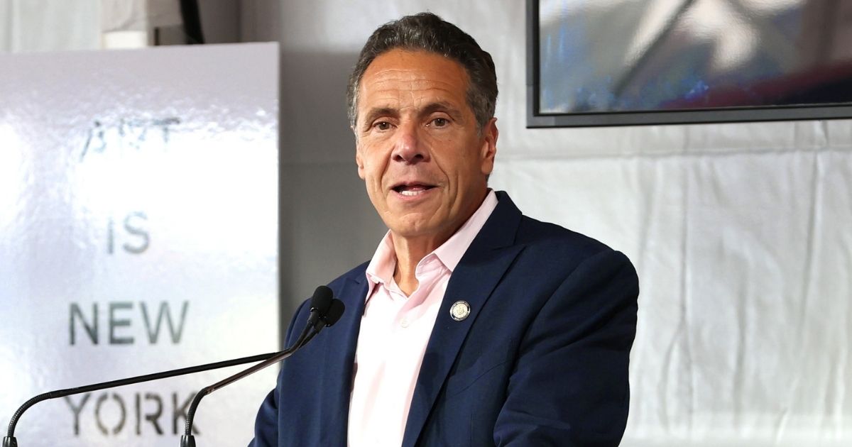 Democratic New York Gov. Andrew Cuomo speaks during the Tribeca Festival Welcome Lunch during the 2021 Tribeca Festival at Pier 76 on June 9, 2021, in New York City.