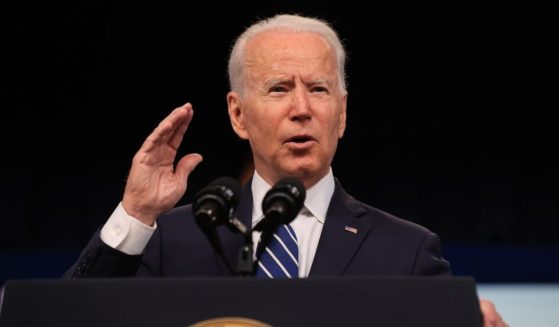 President Joe Biden delivers remarks about the June jobs report in the South Court Auditorium in the Eisenhower Executive Office Building on Friday in Washington, D.C.
