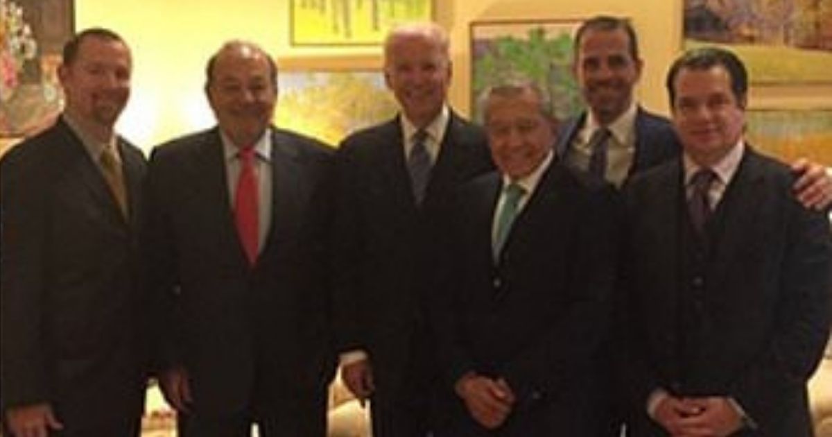 Then-Vice President Joe Biden meets with son Hunter and his Mexican business associates.