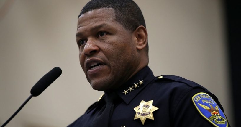 San Francisco Police Chief Bill Scott speaks during a news conference on May 15, 2018, in San Francisco.