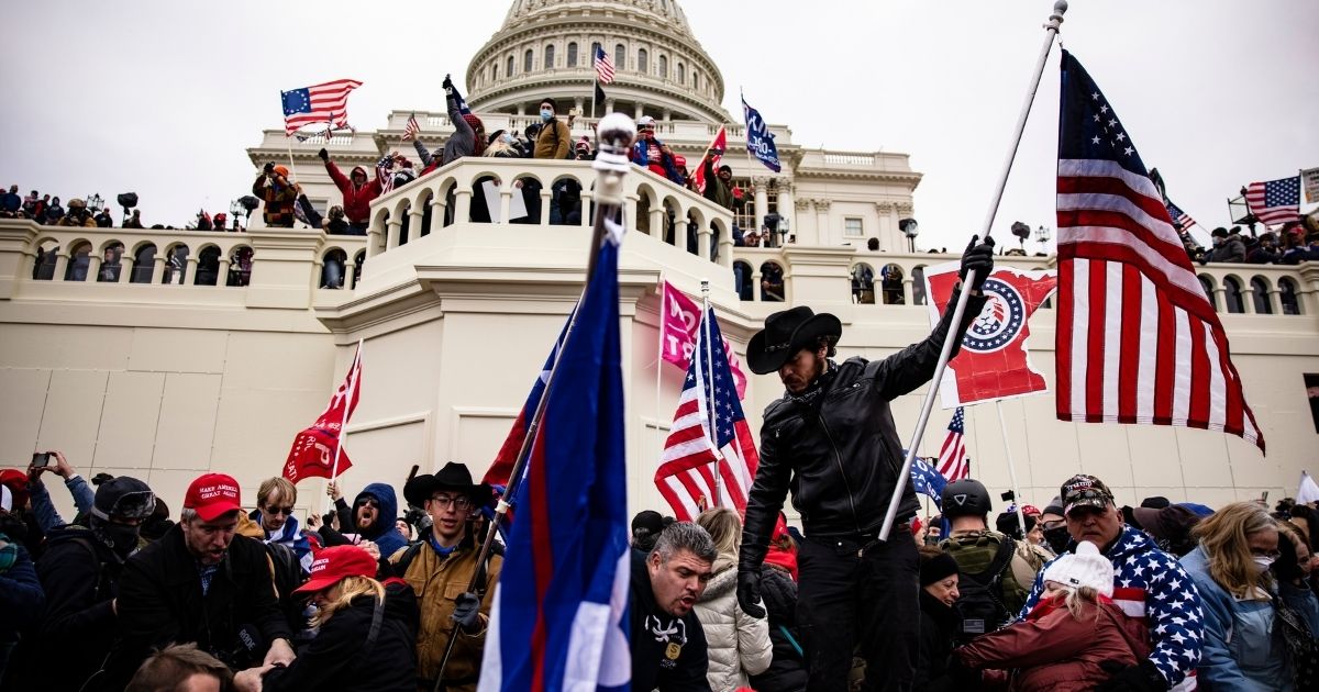 Demonstrators storm the U.S. Capitol on Jan. 6, 2021, in Washington, D.C.