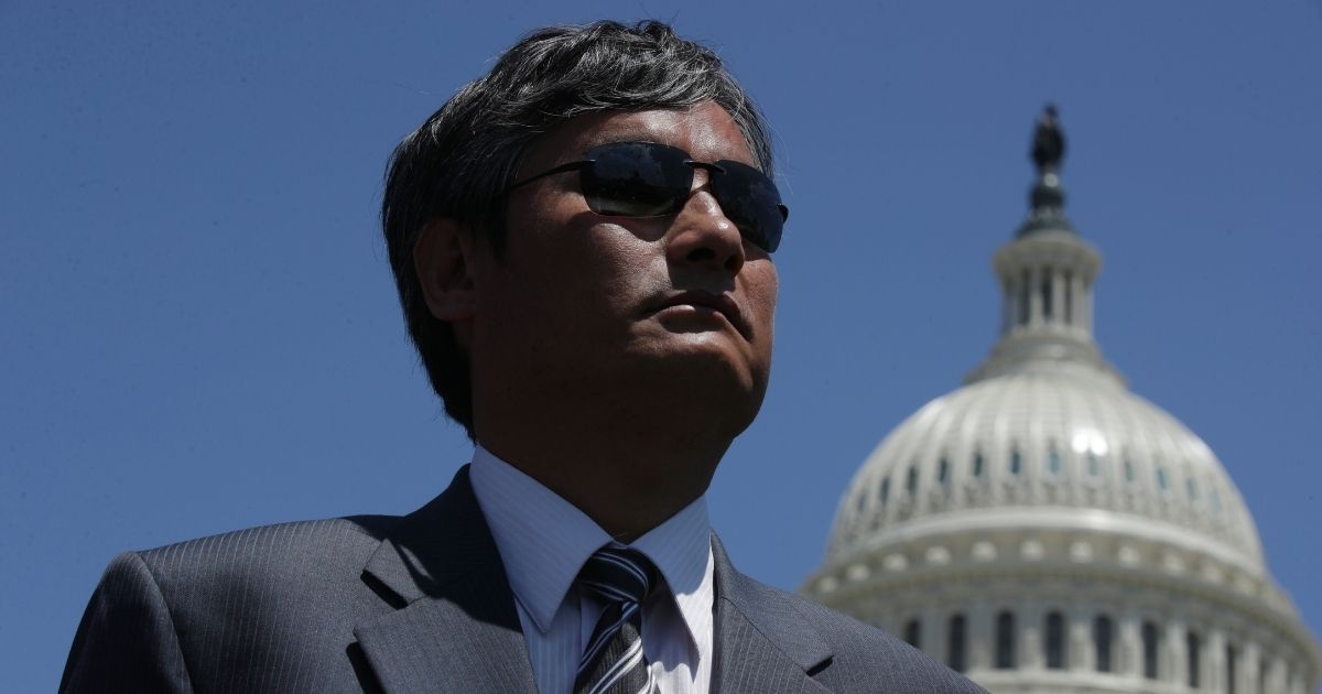 Chinese dissident Chen Guangcheng attends a rally to commemorate the 30th anniversary of the Tiananmen Square massacre on June 4, 2019, at the U.S. Capitol in Washington, D.C.