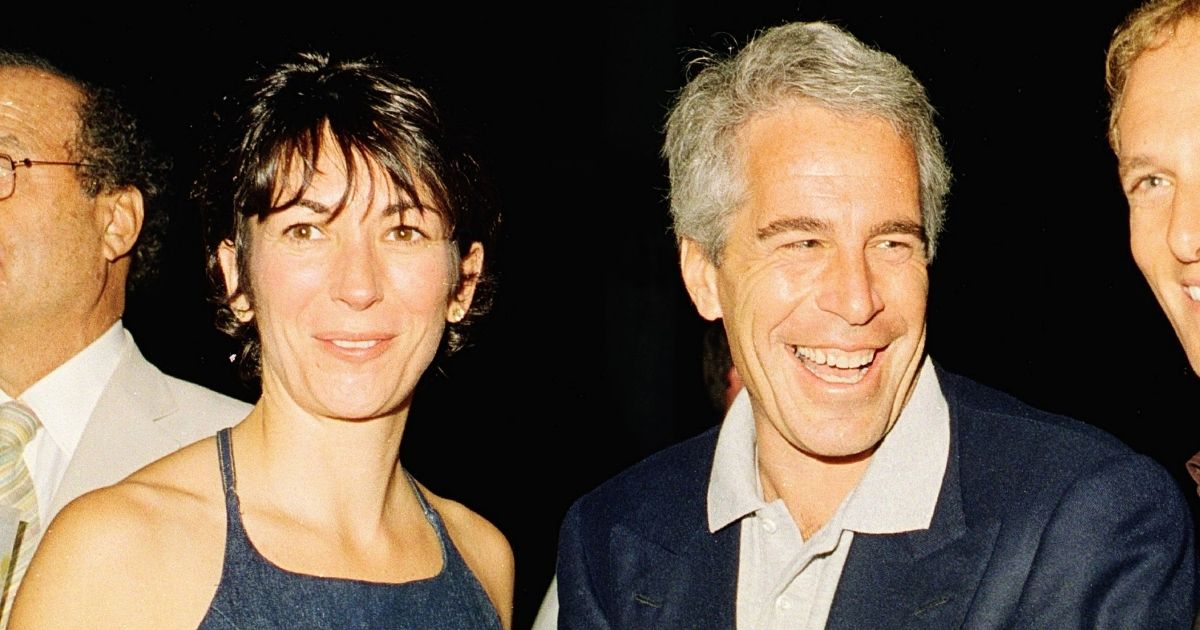 Ghislaine Maxwell and Jeffrey Epstein pose for a portrait during a party at the Mar-a-Lago club in Palm Beach, Florida, on Feb. 12, 2000.