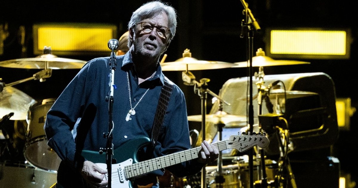 Rock legend Eric Clapton performs during a concert at the Stadthalle in Vienna on June 6, 2019.