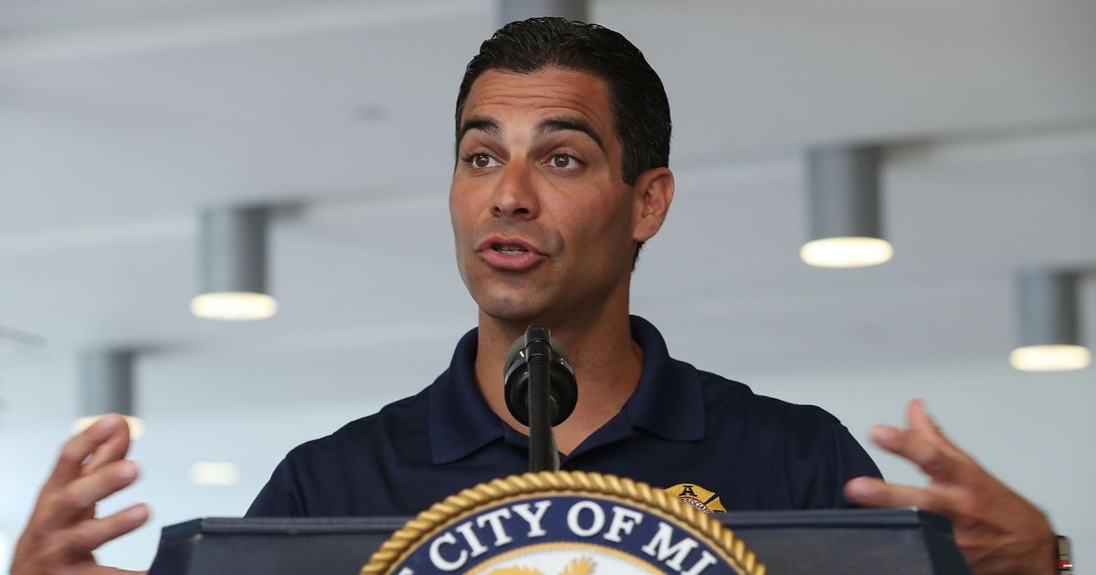 Miami Mayor Francis Suarez speaks to the media on May 29, 2019, in Miami.