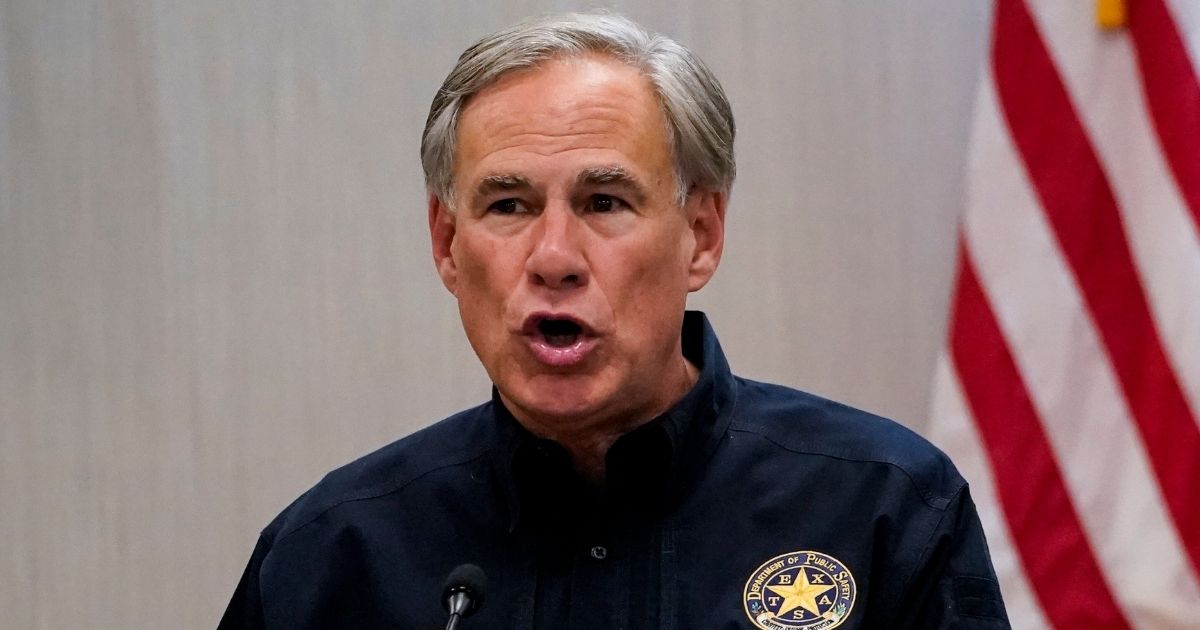 Texas Gov. Greg Abbott speaks during a briefing with state officials and law enforcement at the Weslaco Texas Department of Public Safety headquarters on June 30.