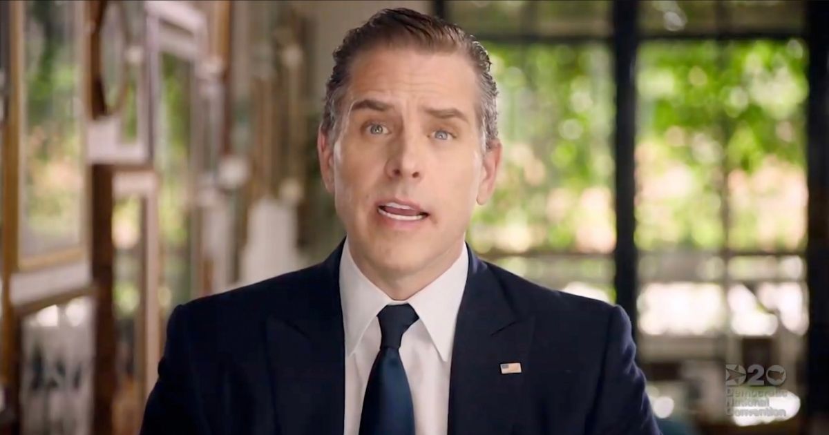 In this screenshot from the DNCC’s livestream of the 2020 Democratic National Convention, Hunter Biden addresses the virtual convention on Aug. 20, 2020.