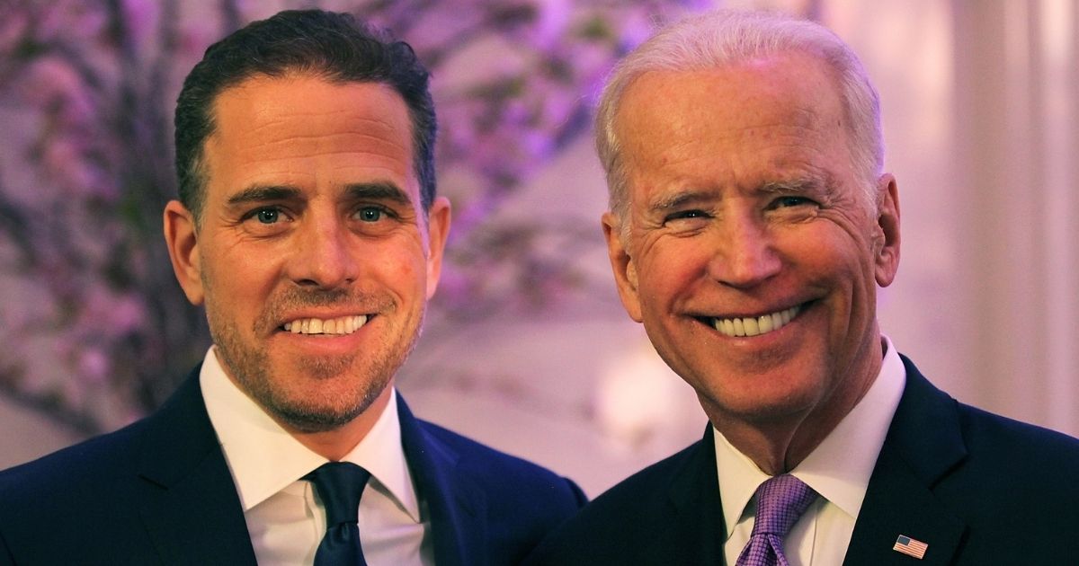 Hunter Biden and his father, then-Vice President Joe Biden, attend a World Food Program USA event at the Organization of American States in Washington on April 12, 2016.