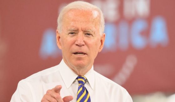 President Joe Biden speaks at Mack Truck Lehigh Valley Operations on Wednesday in Macungie, Pennsylvania.