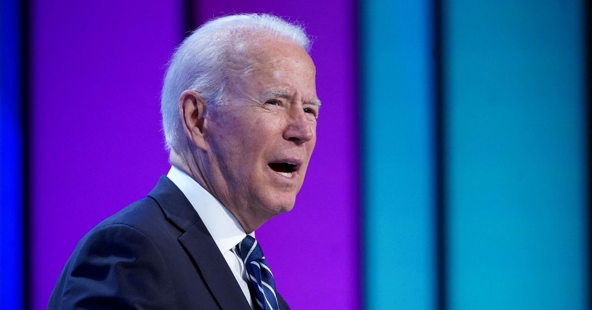 President Joe Biden addresses the National Education Association's Annual Meeting and Representative Assembly in the Walter E. Washington Convention Center in Washington, D.C., on Friday.