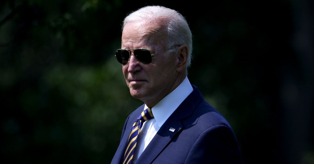 President Joe Biden walks board Marine One on the South Lawn of the White House on Wednesday in Washington, D.C.
