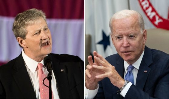 Louisiana Republican Sen. John Kennedy, left, scorched President Joe Biden in an interview this week.