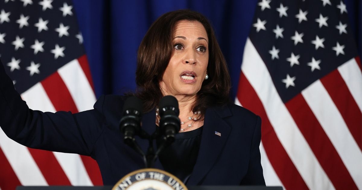 Vice President Kamala Harris delivers remarks at the Louis Stokes Library on the campus of her alma mater Howard University on Thursday in Washington, D.C.