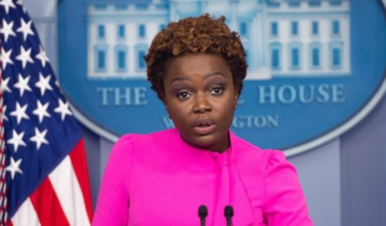 White House deputy press secretary Karine Jean-Pierre speaks during a daily media briefing at the White House on Thursday in Washington, D.C.