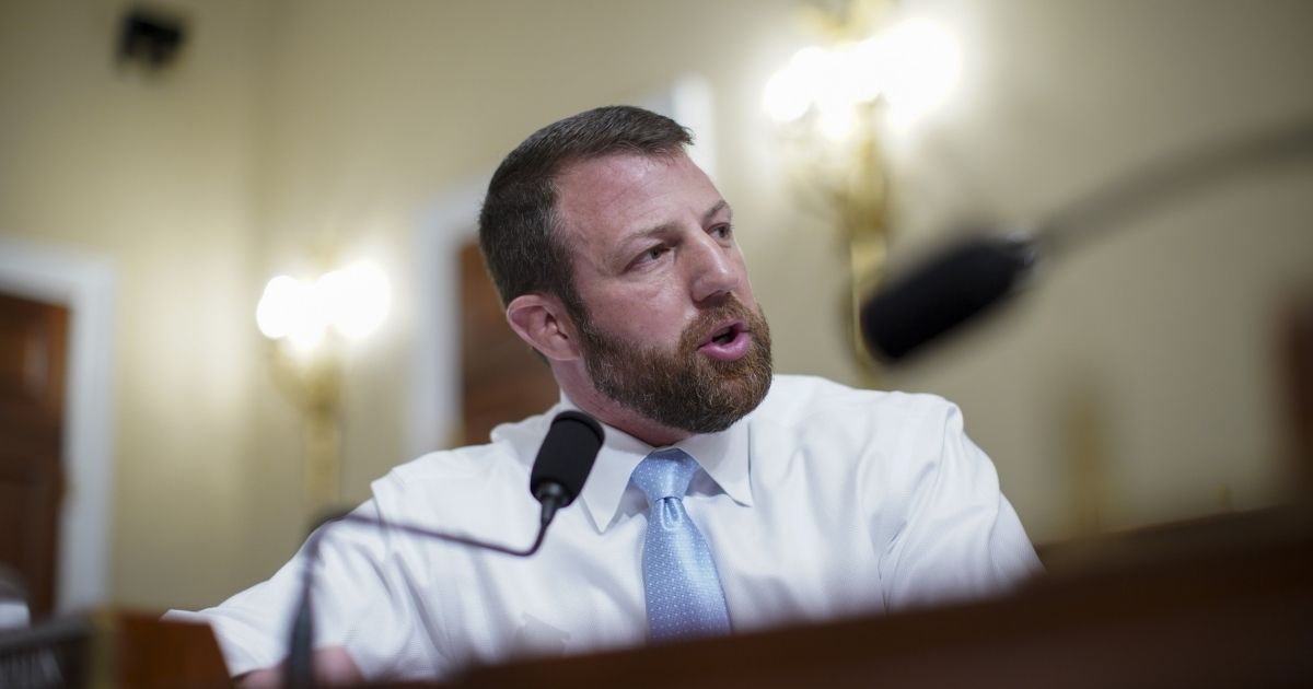Rep. Markwayne Mullin speaks during a House Intelligence Committee hearing on April 15, 2021, in Washington, D.C.