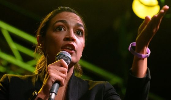 Democratic Rep. Alexandra Ocasio-Cortez of New York speaks at a rally in support of Ohio congressional candidate Nina Turner in Cleveland on July 24.