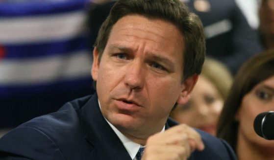 Florida Gov. Ron DeSantis speaks during a roundtable discussion about the uprising in Cuba at the American Museum of the Cuba Diaspora in Miami on July 13.