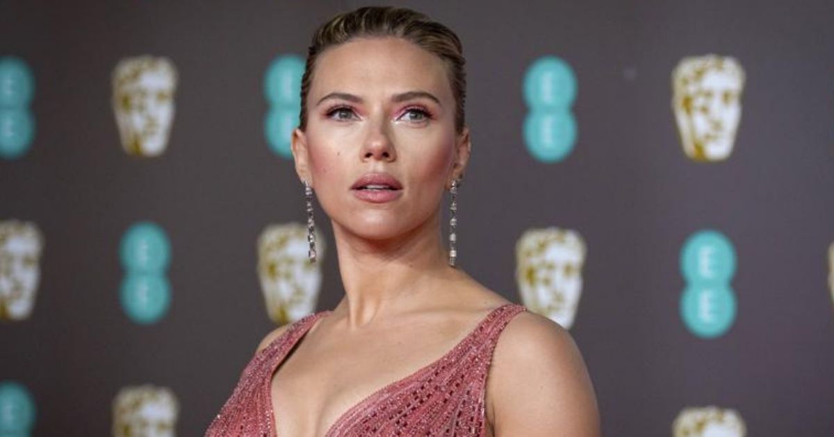 Actress Scarlett Johansson is seen at the Bafta Film Awards in Central London in this photo taken on Feb. 2, 2020.