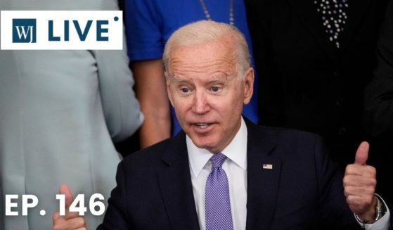 President Joe Biden gives a thumbs up after signing the VOCA Fix to Sustain the Crime Victims Fund Act of 2021 into law in the East Room of the White House last week in Washington, D.C.