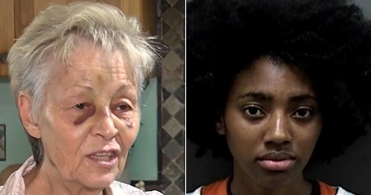 Walmart employee Jazareia Velasquez, 17, right, has been charged with aggravated battery to an elderly person and disorderly conduct in the attack on 70-year-old P.K. Shader, left.