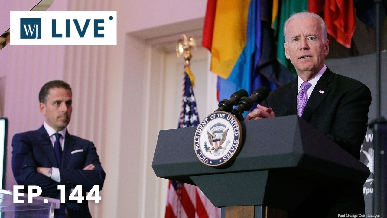 Then-Vice President Joe Biden speaks as his son, Hunter Biden, looks on during a World Food Program USA event at the Organization of American States in Washington on April 12, 2016.