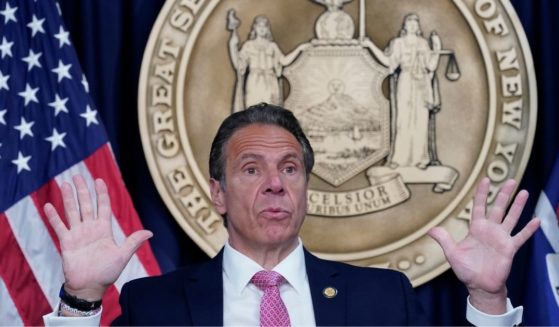 New York Gov. Andrew Cuomo speaks during a news conference on May 10, 2021 in New York City.