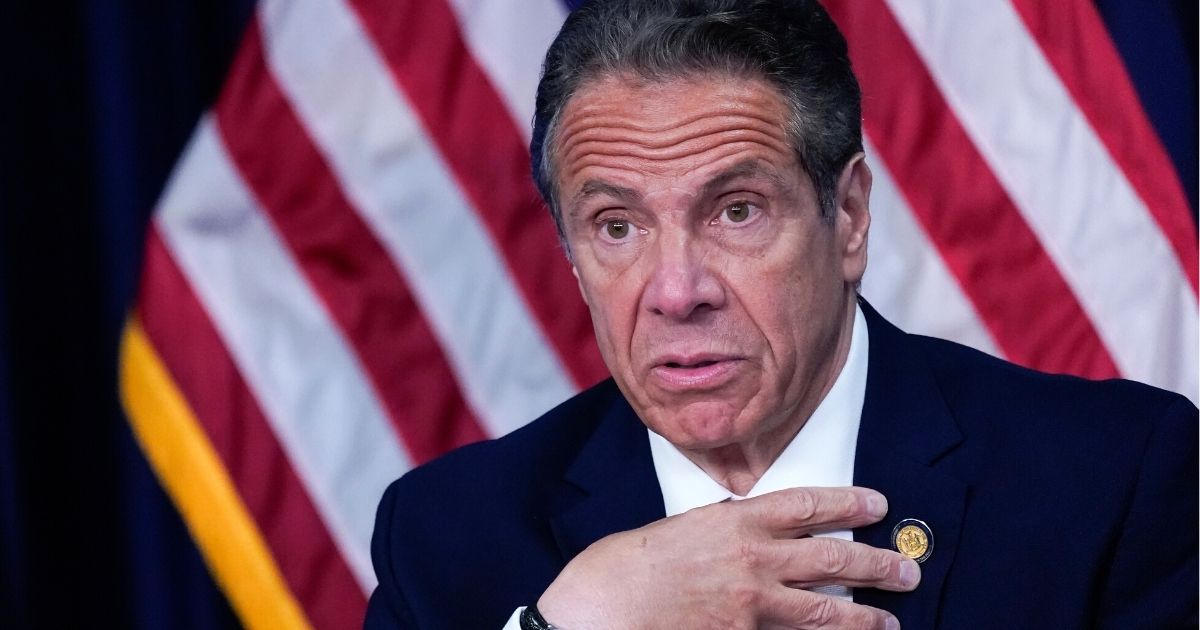 New York Gov. Andrew Cuomo speaks during a news conference in New York City on May 10.